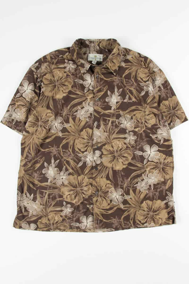 Brown Floral Vintage Hawaiian