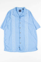 Blue Bowling Stripes Vintage Hawaiian