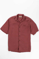 Dusty Rose Pocket Woven Silk Hawaiian Shirt