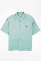 Vintage Seafoam Green Knit Silk Hawaiian Shirt