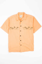 Martini Vacation Embroidered Silk Hawaiian Shirt