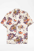 Vintage Printed Hula Dancers Camp Hawaiian Shirt