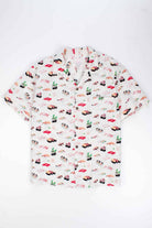 Vintage Sushi Print Camp Hawaiian Shirt