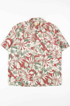 Burgundy Shadowed Floral Hawaiian Shirt