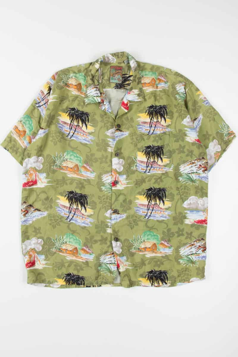 Olive Beach Life Hawaiian Shirt