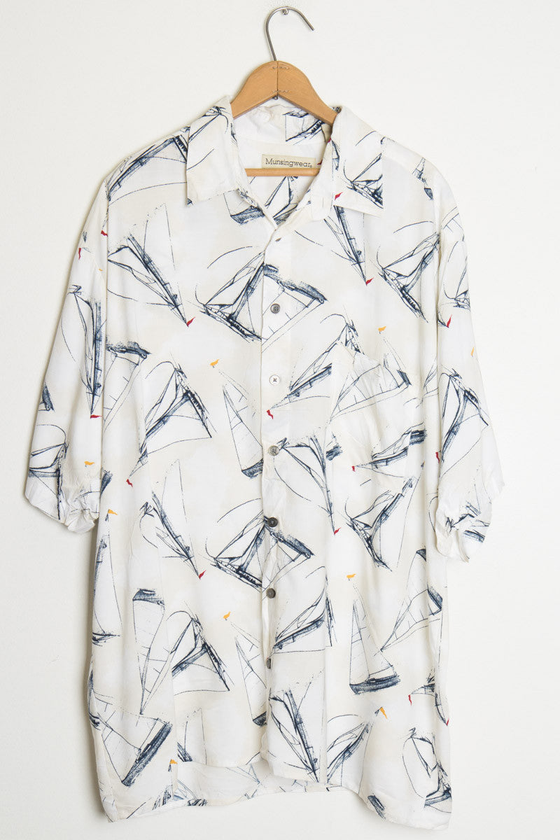 Sail Boat Vintage Hawaiian Shirt
