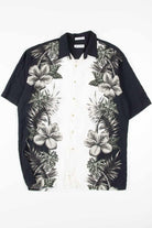 Black & Cream Hibiscus Bowling Hawaiian Shirt