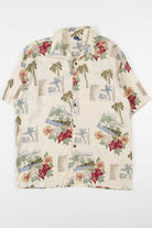 Beige Postcard Hawaiian Shirt