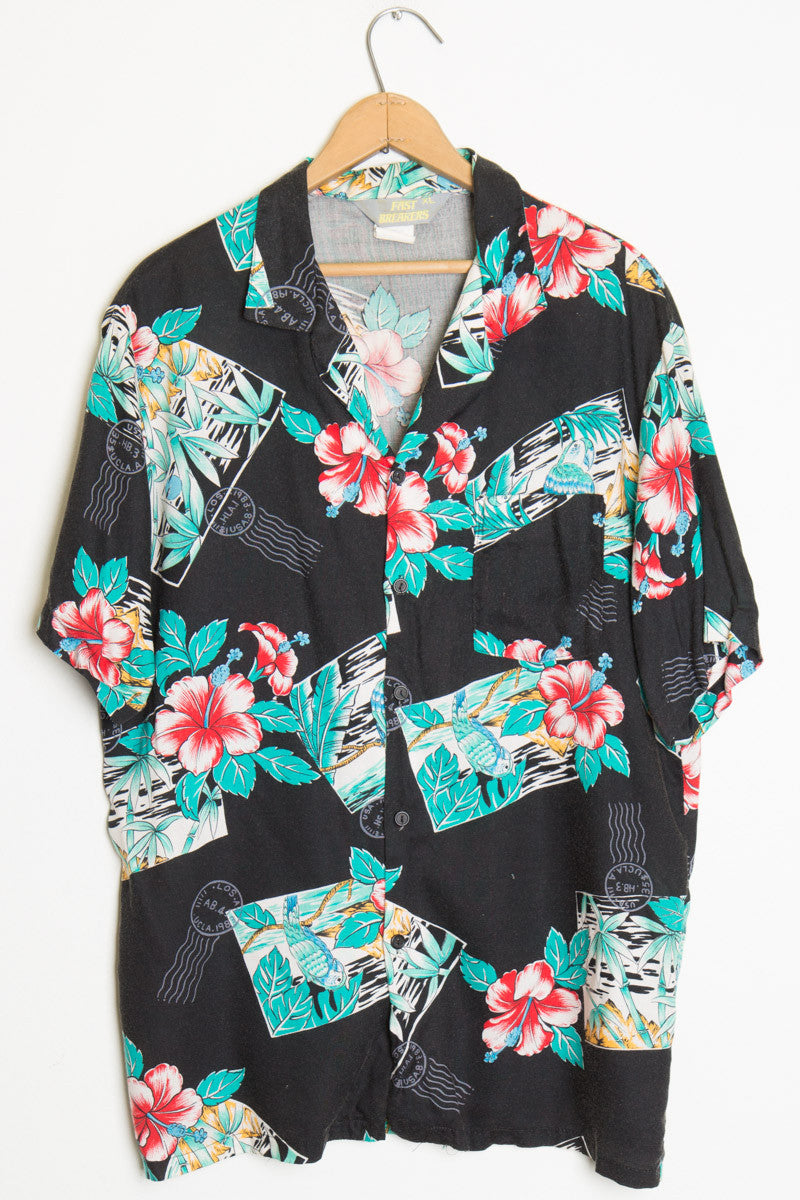 Parrot Postcard Vintage Hawaiian Shirt