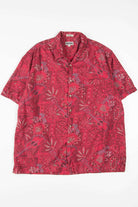 Red Ukulele Print Hawaiian Shirt