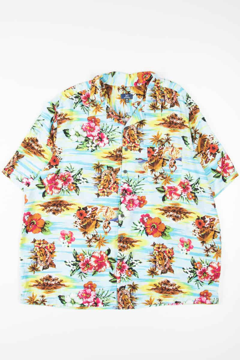 Retro Island Life Print Hawaiian Shirt