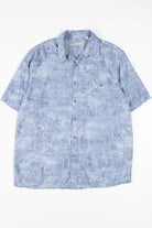 Faded Blue Island Life Hawaiian Shirt