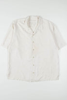 Cream Striped Tommy Bahama Hawaiian Shirt