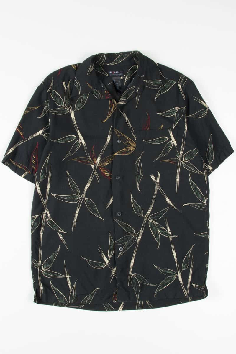 Black Bamboo Poles Hawaiian Shirt