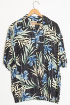 Black and Blue Vintage Hawaiian Shirt