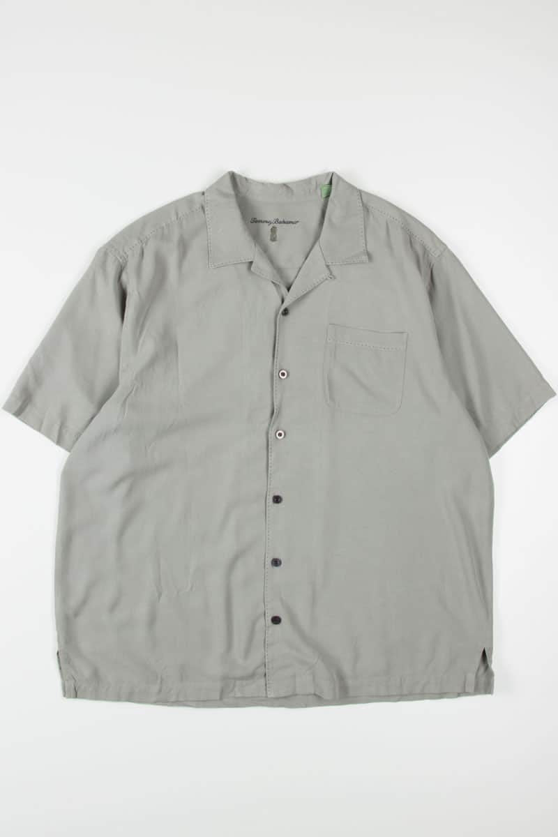Grey Silk Tommy Bahama Hawaiian Shirt