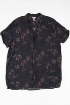 Black Palm Trees Hawaiian Shirt 1
