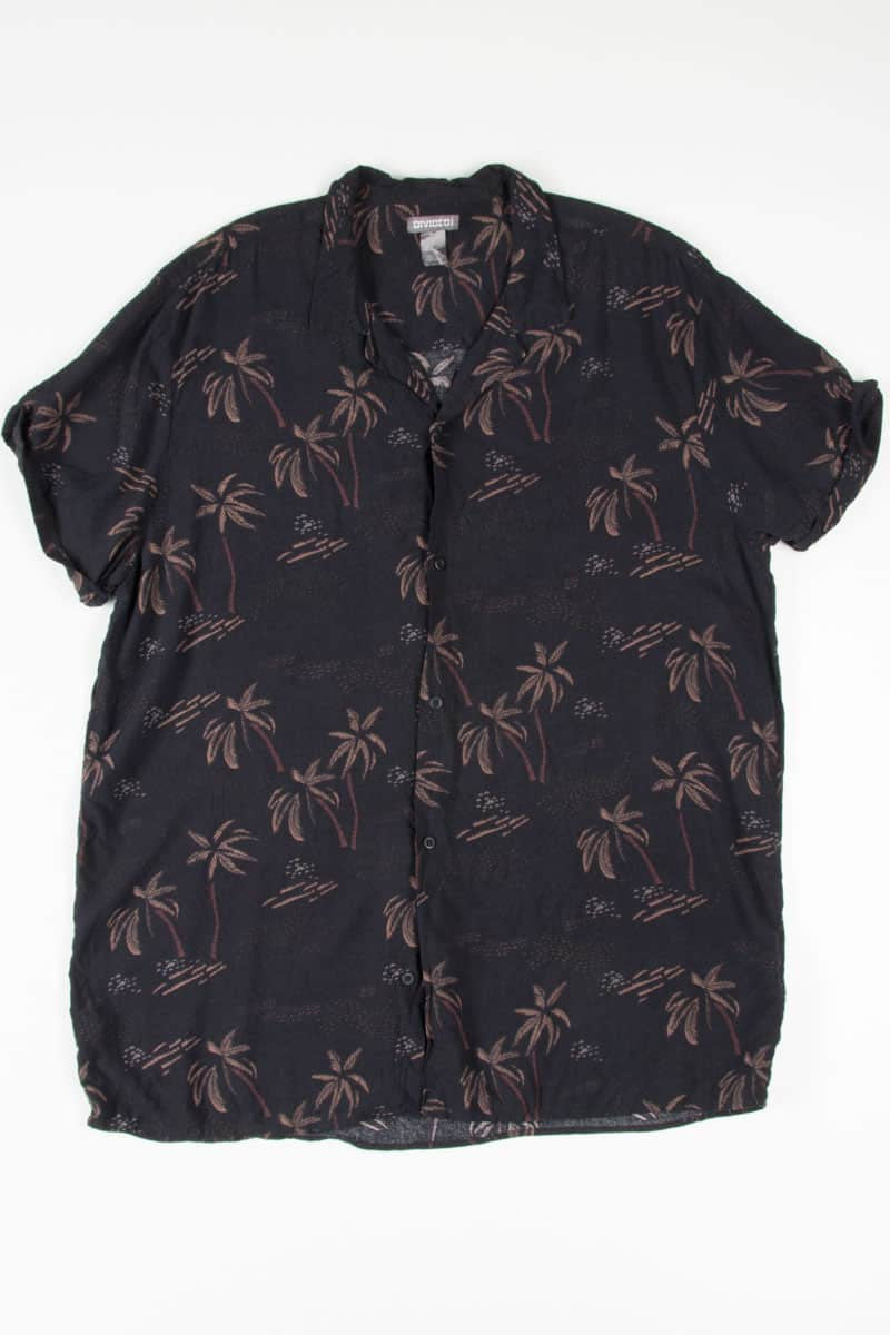 Black Palm Trees Hawaiian Shirt 1