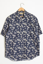Blue Mini Beach Vintage Hawaiian Shirt