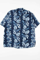 Blue Pineapple Hibiscus Hawaiian Shirt