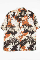 Brown Abstract Leaves Hawaiian Shirt
