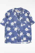 Blue & Cream Hibiscus Hawaiian Shirt