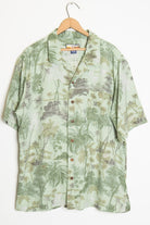 Green Palm Tree Vintage Hawaiian Shirt