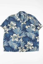 Blue Tropical Floral Hawaiian Shirt