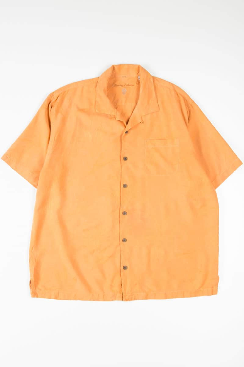Orange Silk Tommy Bahama Hawaiian Shirt