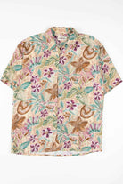 Abstract Tribal Floral Hawaiian Shirt