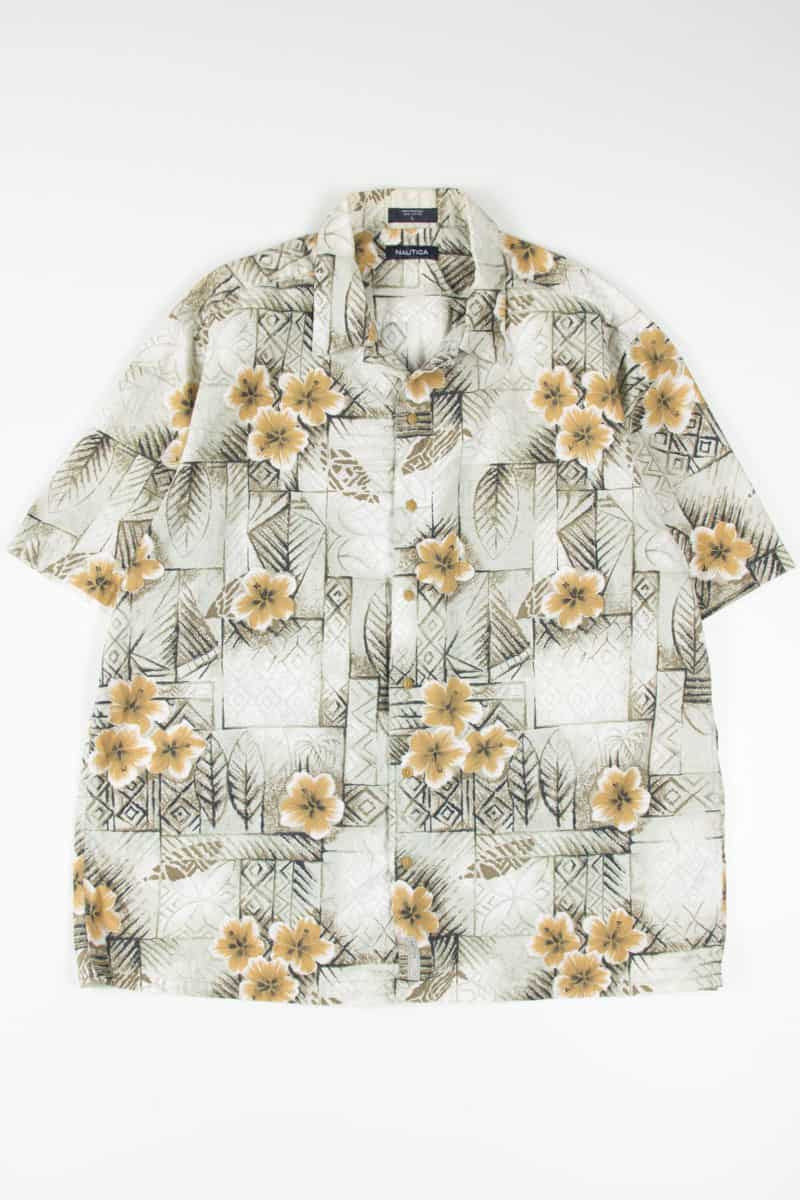 Stone Floral Nautica Hawaiian Shirt
