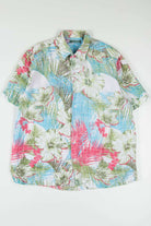 Large Floral Print Hawaiian Shirt