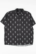 Black Palm Trees Hawaiian Shirt