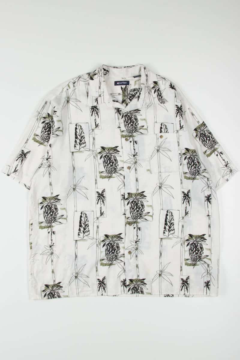 Bamboo & Foliage Sketch Hawaiian Shirt