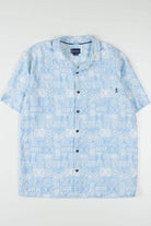 Blue Tribal Print Hawaiian Shirt