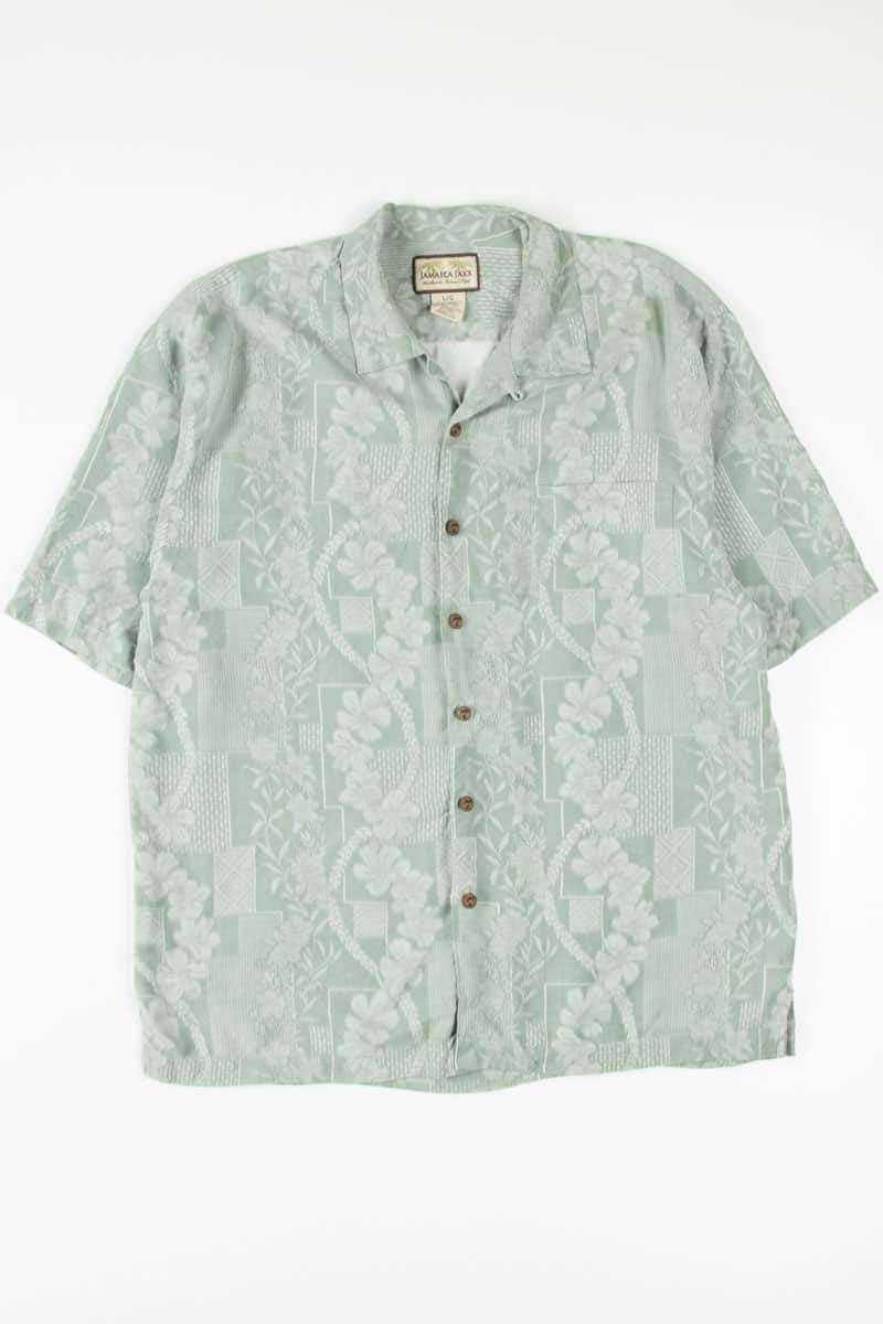 Green Twist Floral Hawaiian Shirt