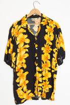 Black and Yellow Vintage Hawaiian Shirt