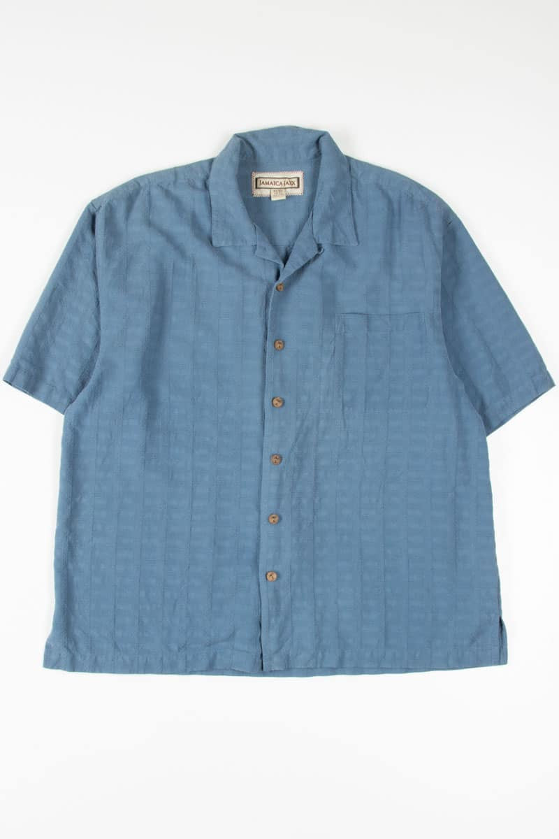 Blue Cross Patterned Hawaiian Shirt