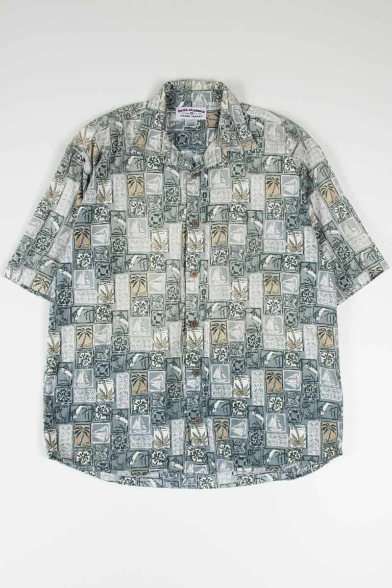 Abstract Tropical Blocks Hawaiian Shirt