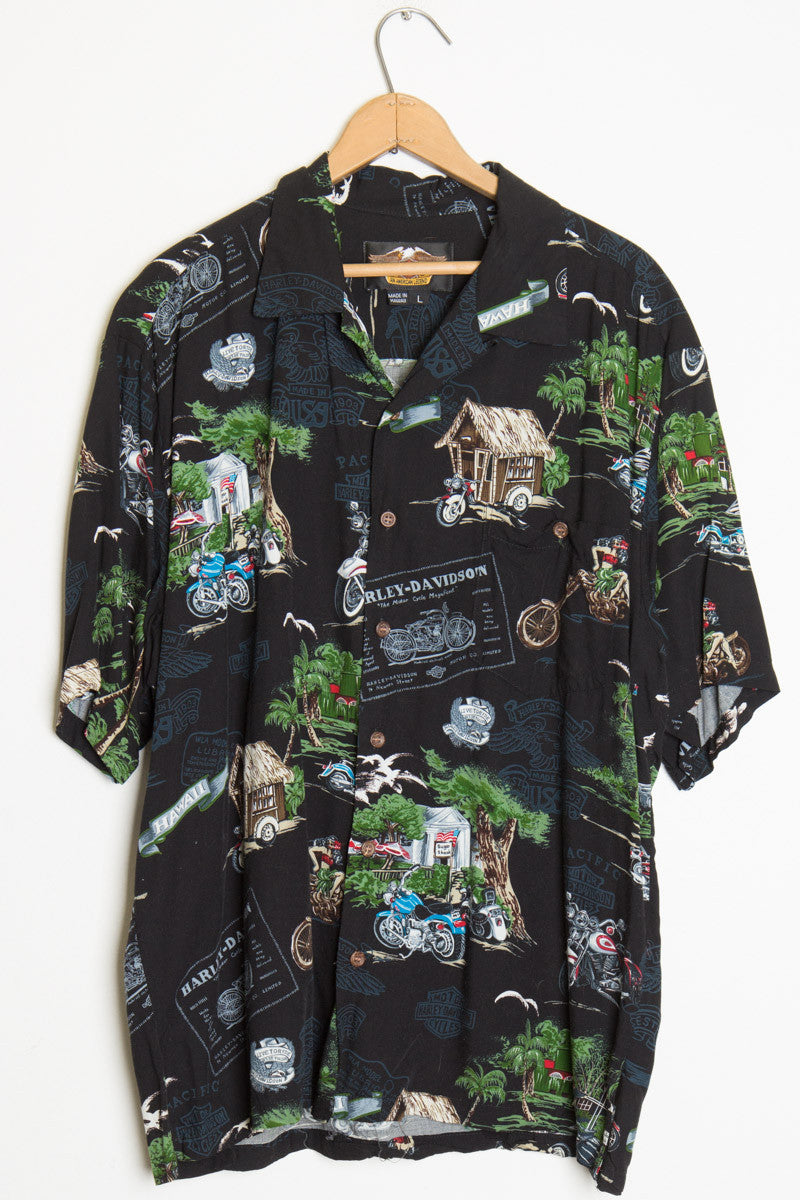 Harley Davidson Vintage Hawaiian Shirt