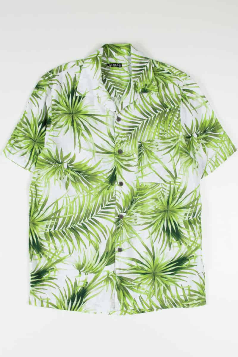 Large Green Palm Fronds Hawaiian Shirt
