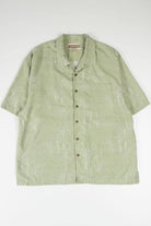 Green Bamboo Print Hawaiian Shirt