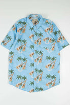 Blue Ukulele Hawaiian Button up Shirt