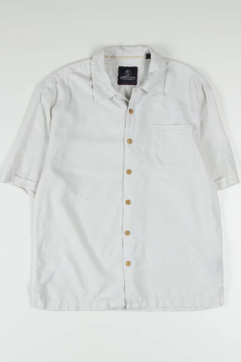 Cream Textured Pineapple Hawaiian Shirt