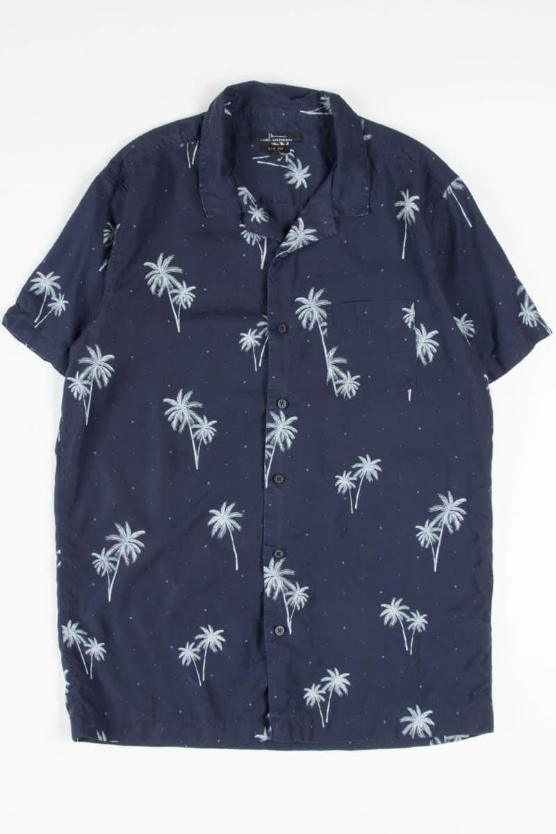 Blue Palm Tree Camp Shirt
