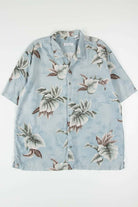 Ligth Blue Leaves Hawaiian Shirt