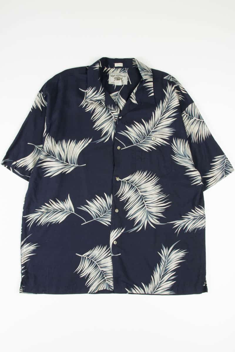 Black Palm Fronds Hawaiian Shirt 2