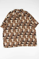 Brown Checkered Hawaiian Shirt