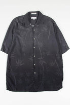 Black Ombre Bamboo Hawaiian Shirt