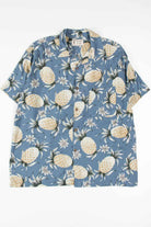 Dusty Blue Pineapple Hawaiian Shirt